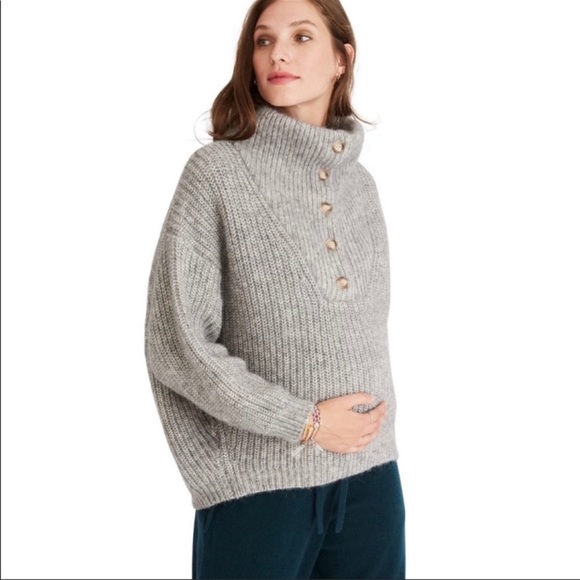 Hatch Sweaters - Hatch The Jo Sweater Alpaca Blend Grey Maternity Size 0 Size 0-2